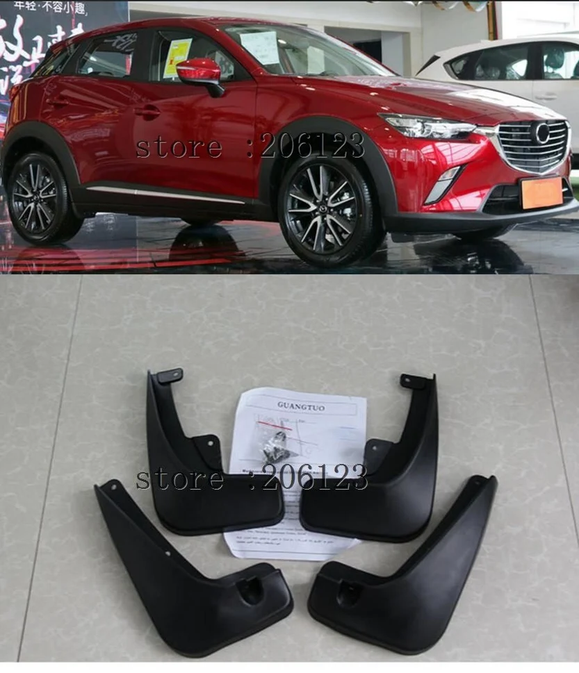 Комплект литых автомобильных брызговиков для Mazda CX 3 CX3 2016 2018 брызговики