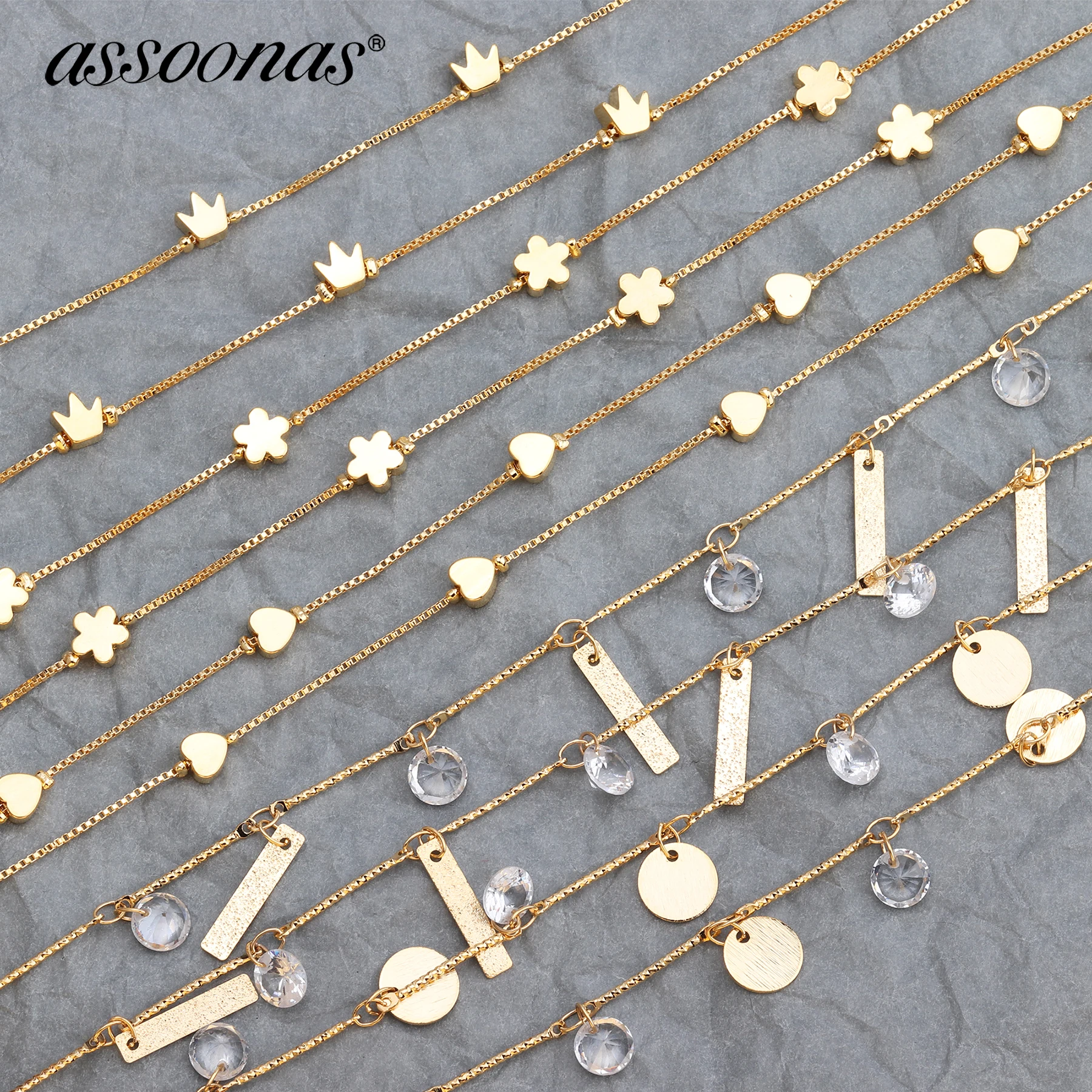 Цепочка для самостоятельного изготовления ювелирных изделий assoonas C57 цепочка из 18