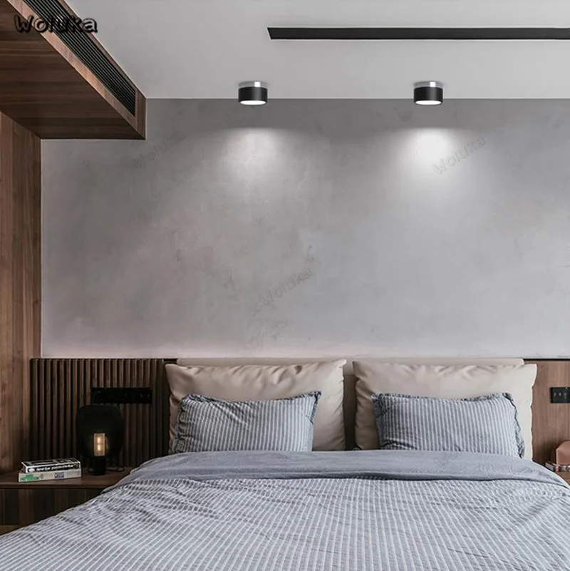 Поверхностного монтажа Потолочный светильник круглый новый светодиодный черный