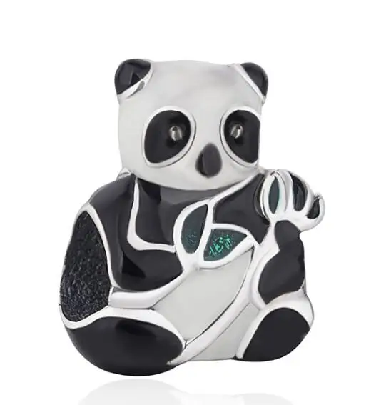 Бусины из серебра 925 пробы в виде животных с эмалью подходят для браслетов и