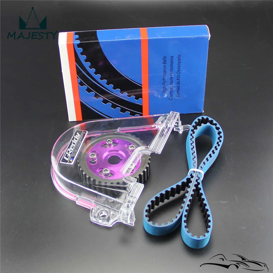 Прозрачная крышка шестерни + ремень ГРМ кулачковый шкив для H * onda C ivic D15 D16C 96 00|pulley