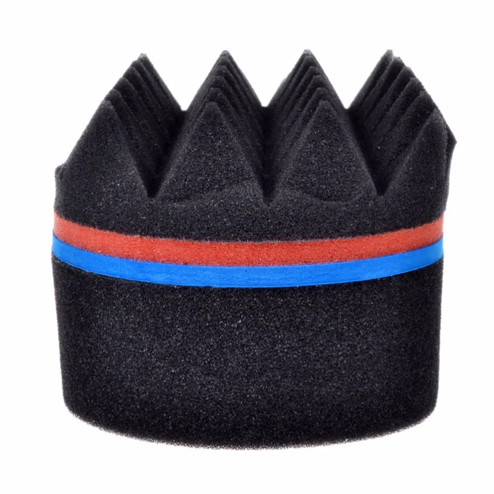 Профессиональная двухсторонняя пирамида афро-спираль волнистая губка для