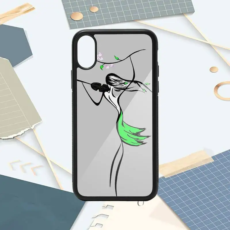 

Fashion girl line aesthetics Phone Case PC for iPhone 11 12 pro XS MAX 8 7 6 6S Plus X 5S SE 2020 XR