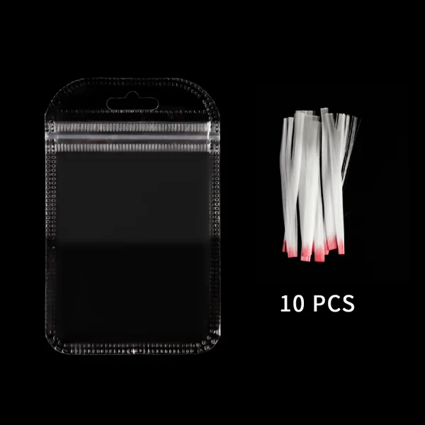 10Pcs Red Pro наращивание ногтей 1 м/1,5 м/2 м дизайн ногтей стекловолокно наращивание ногтей Акриловые наконечники УФ гель DIY ногти кончики для французского маникюра маникюрный салон инструмент - Цвет: 10Pcs Red