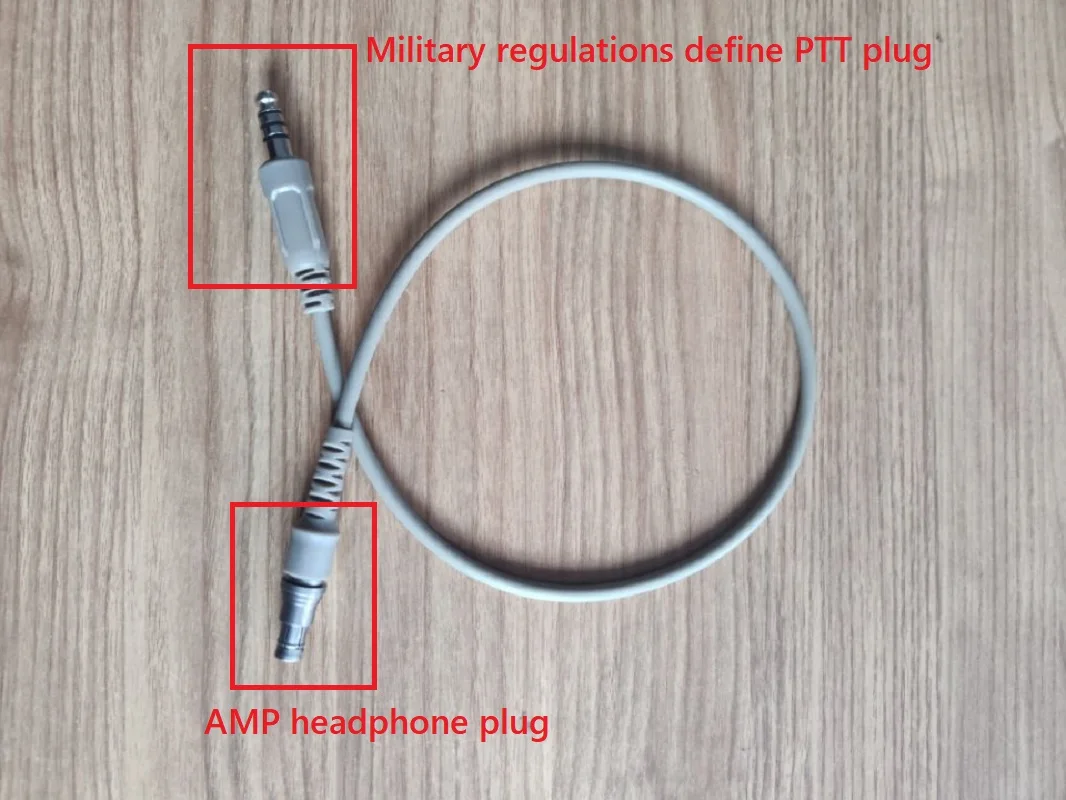 TAC-SKY AMP U174 Mono/Dual Communication Channel Adapter Cable Compatible With PTT Defined by Military Regulations