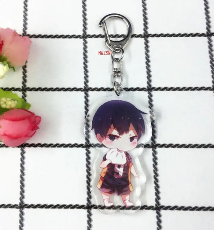 

1pc New Anime Haikyuu Kageyama Hinata Kenma Kozume Acrylic Figure Keychain Decor Bag Pendant Collection Model Toys for Kids Gift