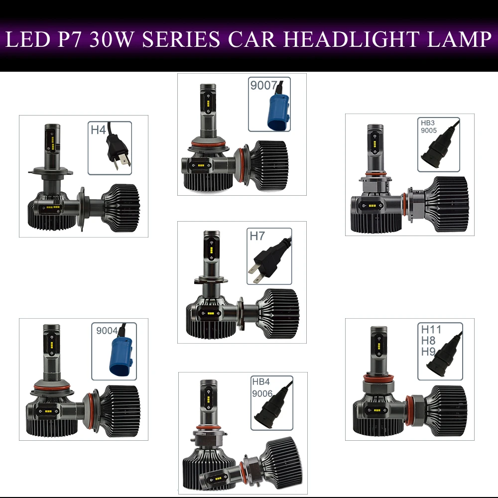 SAFEVIEW H4 Led дальнего ближнего света H7 H8 H9 H11 9005 HB3 9006 HB4 Автомобильные фары лампы 30 Вт белый 6000 К 12 В лампы освещения