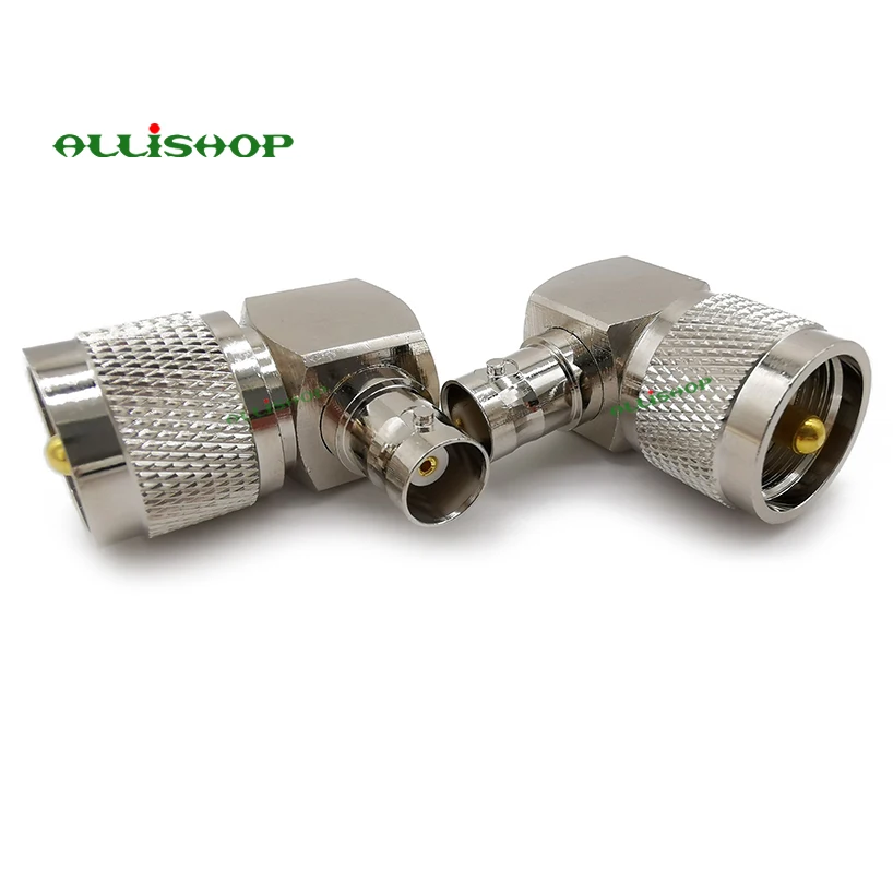 Разъем UHF Male PL259 PL-259 разъем BNC Female Jack RF коаксиальный Переходник to правый угол Adapter |