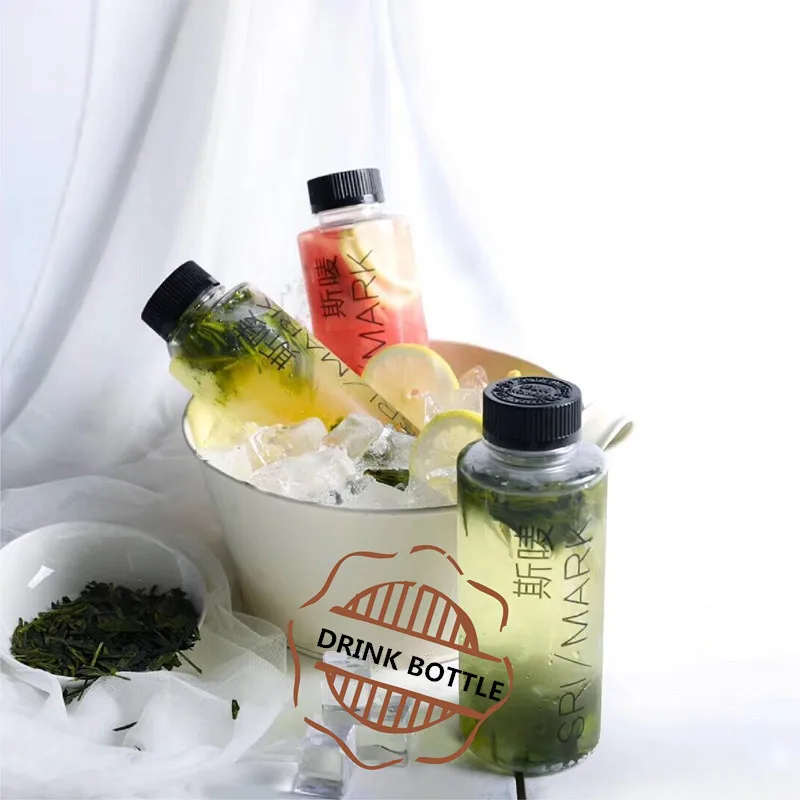 350 мл высокая термостойкая пластиковая прозрачная бутылка для питья сока кофе