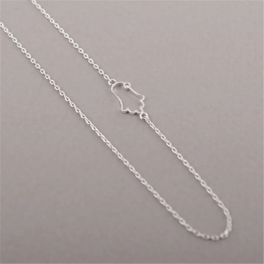 Классический симпатичный Хамса кулон ожерелье полый из Палм-рамка с Стразы для