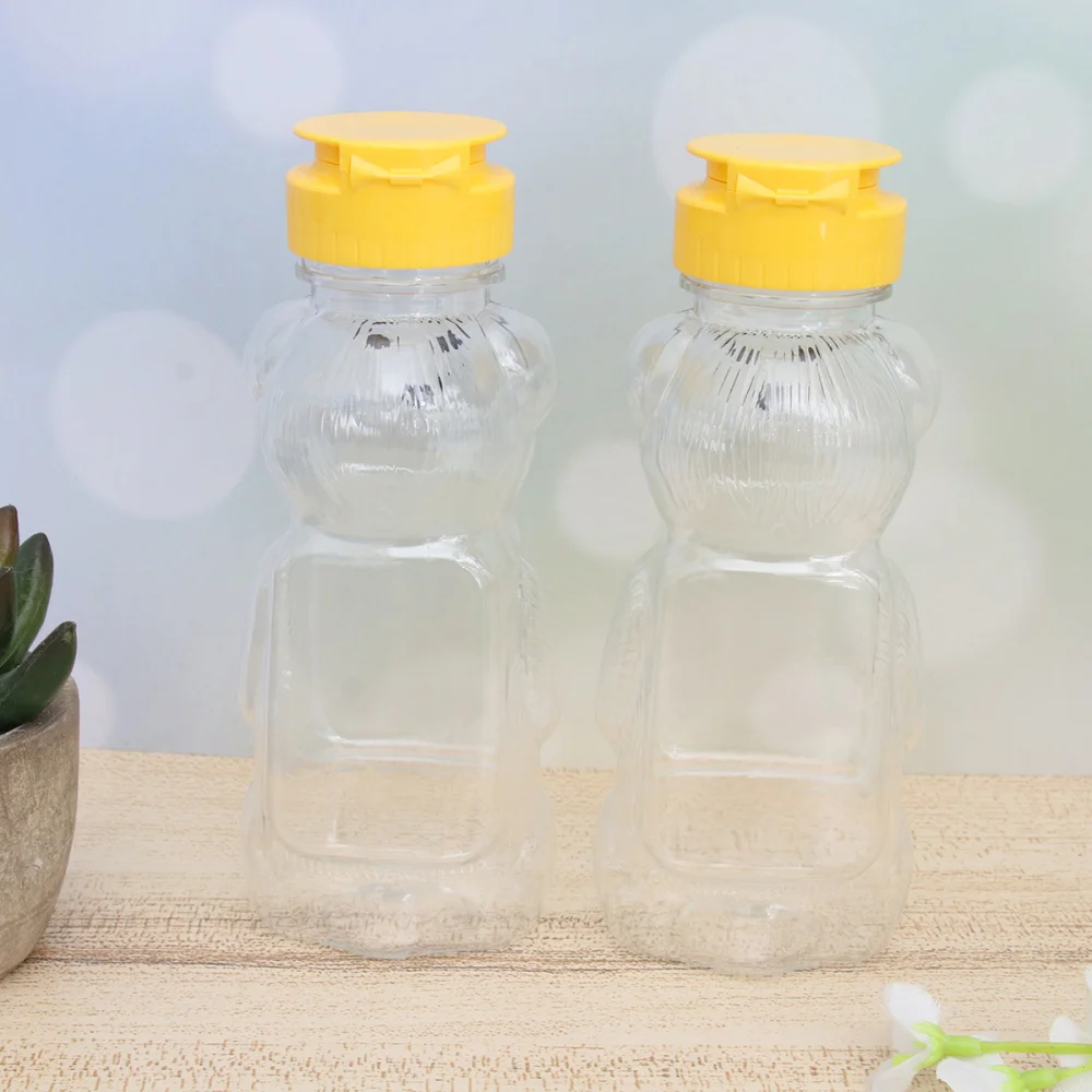 

12pcs 240ml Squeeze Condiment Bottles Bear Shape Honey Sauce Mustard Jam Dispenser