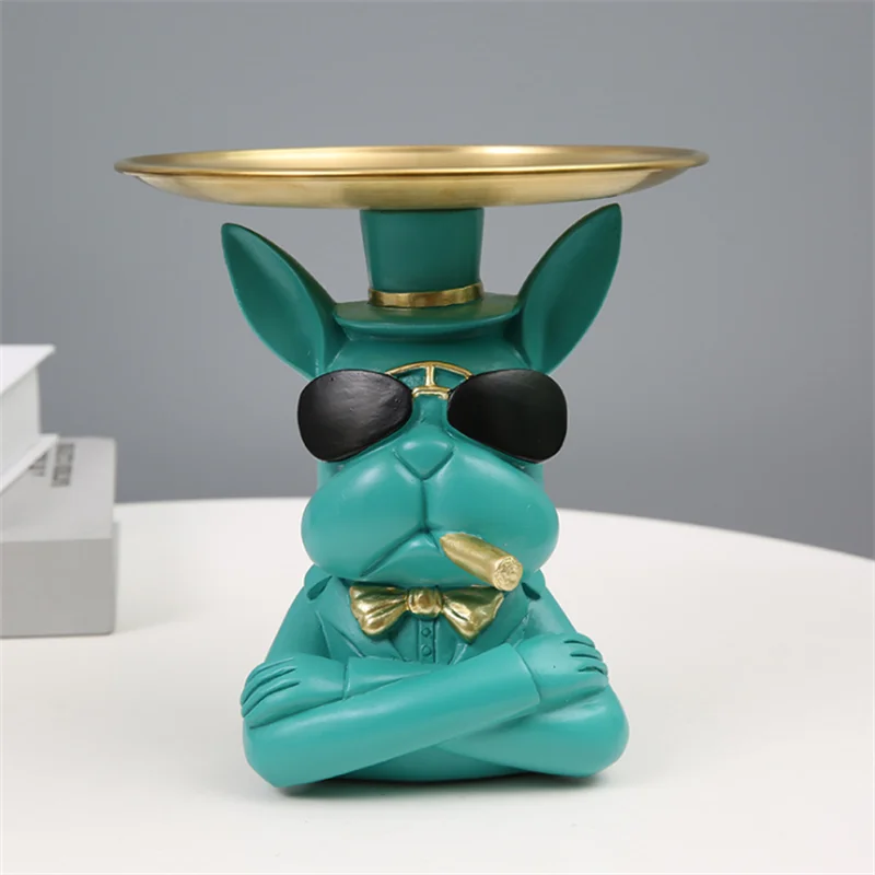 Классная Милая статуя бульдога модная скульптура Настольная Статуэтка для