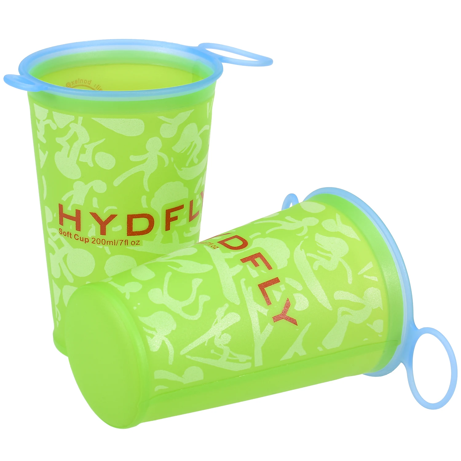 

2 шт. 200 мл Складная мягкая чашка для воды для спорта на открытом воздухе, пешего туризма, велоспорта, кемпинга, бега