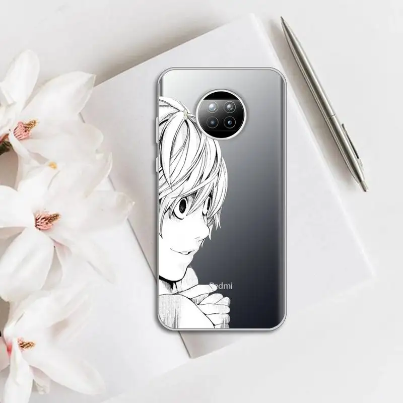 

Death Note anime cartoon Phone Case Transparent for Xiaomi Redmi note 10 t 8 9 pro lite 11