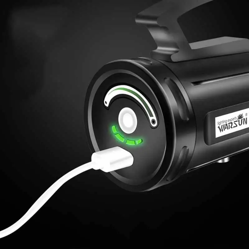 구매 WARSUN HD80 1800 루멘 보조베터리 조정 가능한 줌이 가능한 USB 충전식 긴 수명 작업 빛 Led UV 탐조등