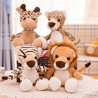 25cm lovely forest animal stuffed plush doll toy childrens lion tiger plush animal toy childrens birthday gift jewelry toys