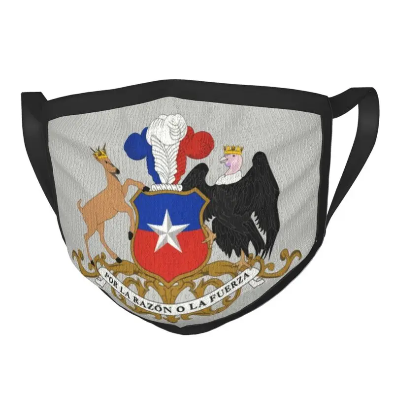 

Chile Coat Of Arms Mask Breathable Unisex National Symbol Mouth Face Mask Dustproof Protection Cover Respirator Mouth-Muffle