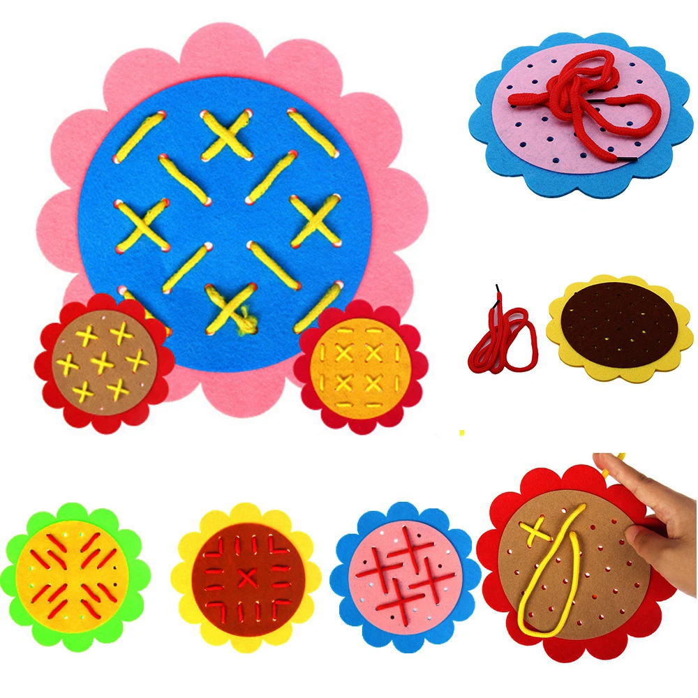 1 комплект резьбы обучения для детского сада Играем ручками DIY ткань цветочная