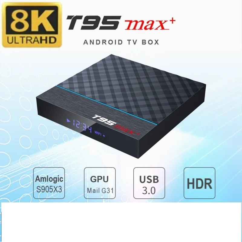 ТВ приставка T95max S905x3 Android 9 0 4 + 64 ГБ 8K|ТВ-приставки и медиаплееры| |