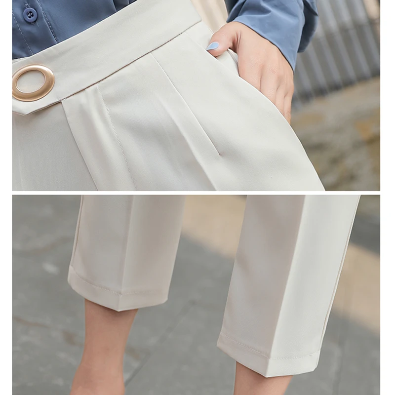 Черные узкие брюки для женщин модные элегантные офиса летние повседневные