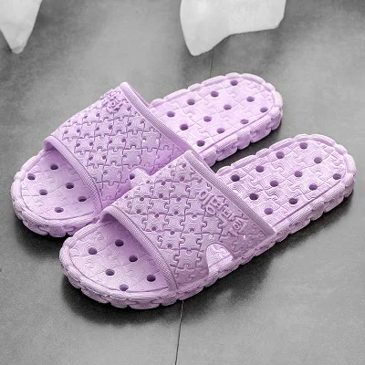 Новые летние тапочки для женщин дома Нескользящие мужской ванной комнаты обувь