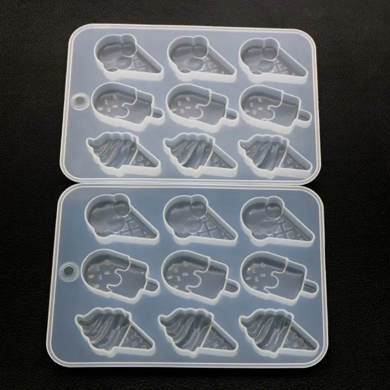 

Ice Cream Popsicle Cute Food Keychain Pendant Silicone Epoxy Resin Mold Jewelry Tools