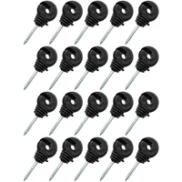 20pcs ring post wood post insulator screw in ring insulator plastic electric fence insulator set for wood post