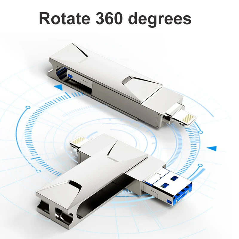 Флеш накопитель Lightning 3 в 1 32 ГБ 16 8 64 128 карта памяти USB 0 OTG Micro Pendrive 256 для iPhone lightning U