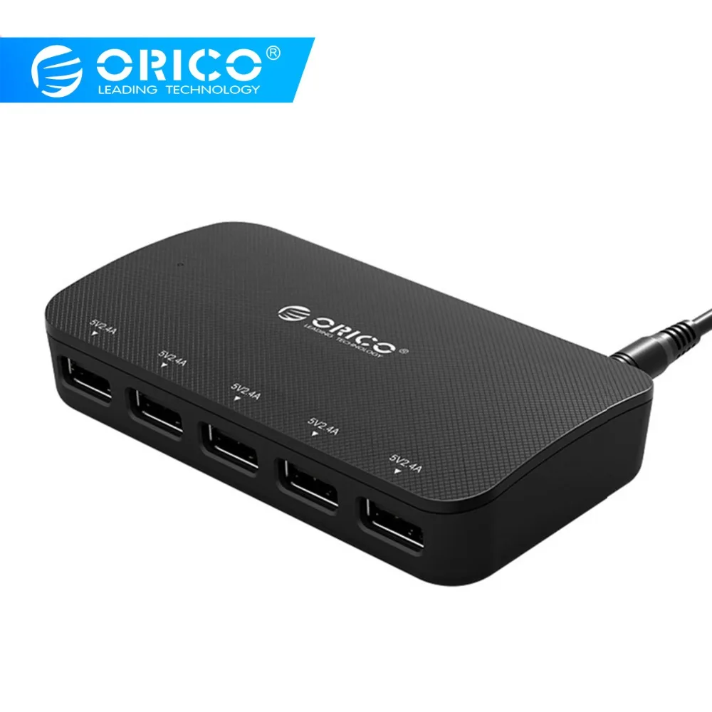 ORICO 5 портов USB Автомобильное зарядное устройство 5V2. 4A телефон зарядное устройство 30 Вт мобильный телефон автомобильное зарядное устройство для iPhone 7 6 6s 5 S 5 samsung Xiaomi htc huawei