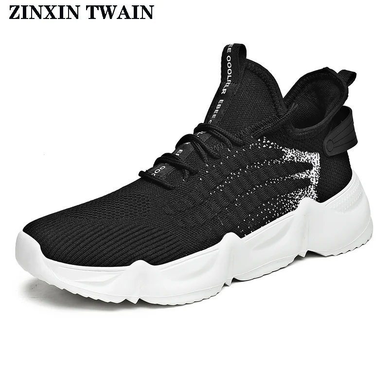 

ZINXINNew большой размер fly тканые сетчатые дышащие кроссовки для бега универсальная повседневная спортивная мужская обувь