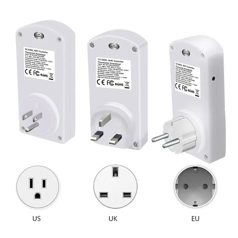 Умный беспроводной выключатель с Wi Fi термометром и влажностью 16 А|Умная система