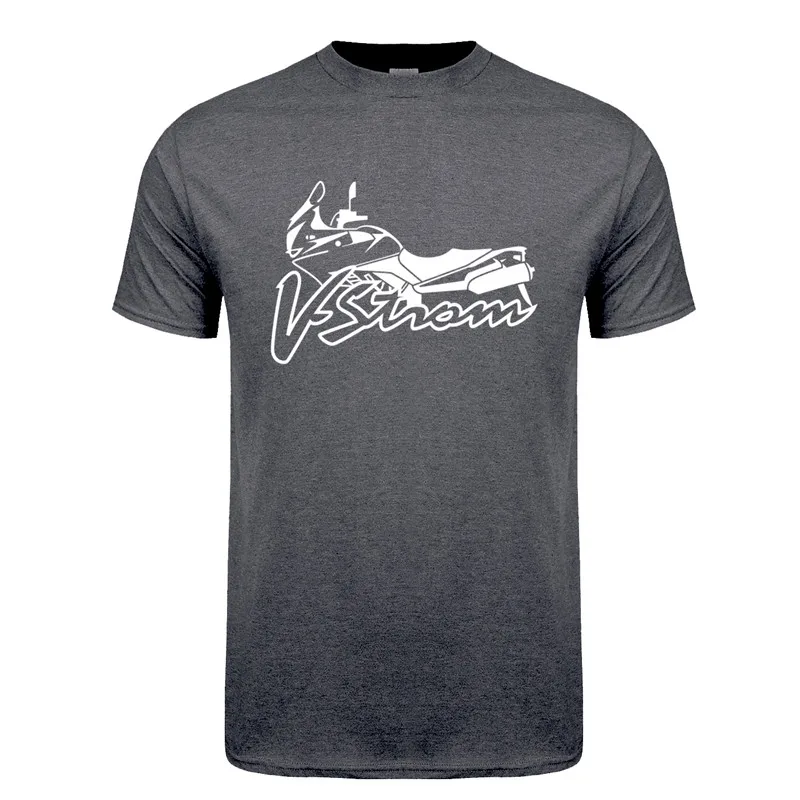 V strom мотоцикла футболки мужские летние Изделие из хлопка с короткими рукавами