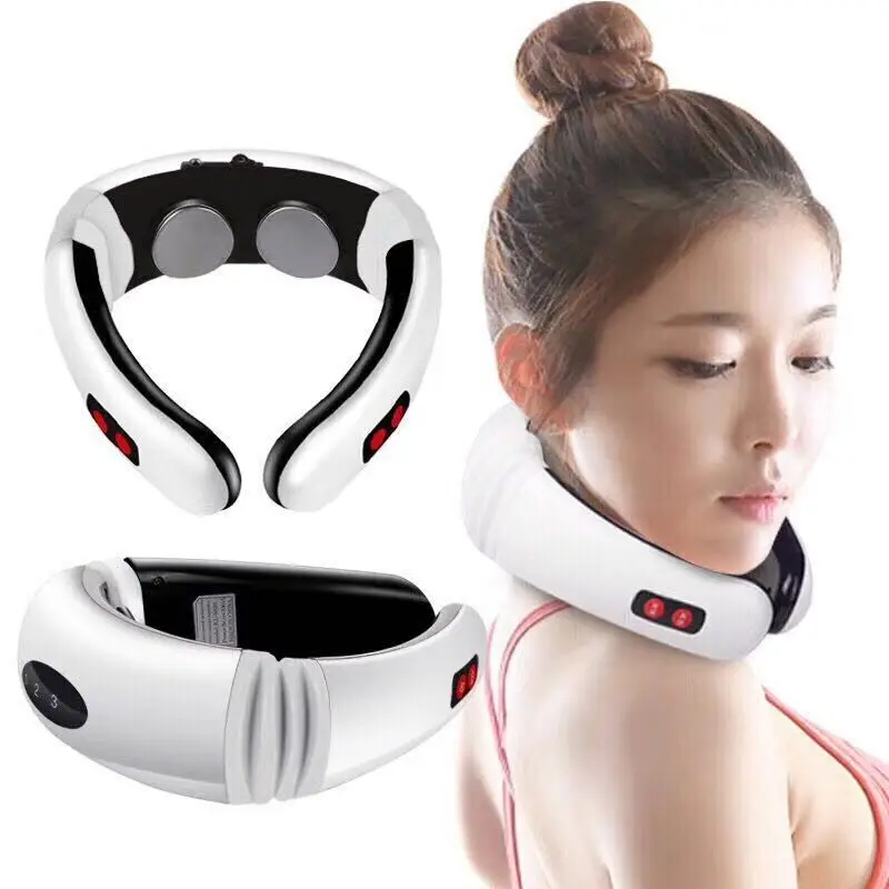 

Electric Neck and Back Pulse Massager Infrared Heating Cervical Vertebra Treatment Shoulder Massager Relief Tool Health Care