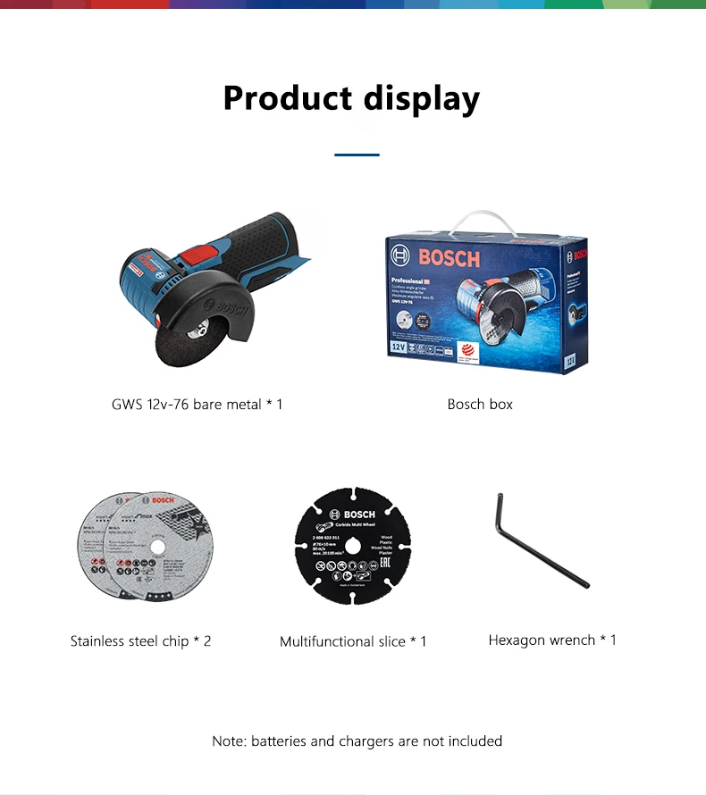 Профессиональный угловой шлифовальный станок Bosch перезаряжаемая литиевая