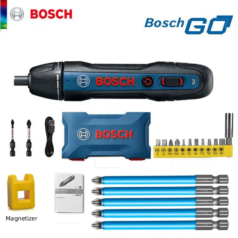 Bosch GO 2 Electric Screwdriver 3.6V 5N.m Cordless Power Tools Original Brushless Rechargeable Screwdriver Hand Drill Bits Set