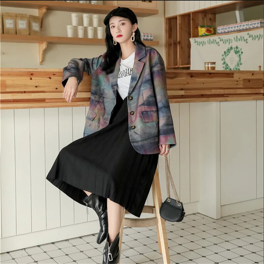 Ранняя весна 2020 новый дизайн женское короткое пальто свободная версия ретро