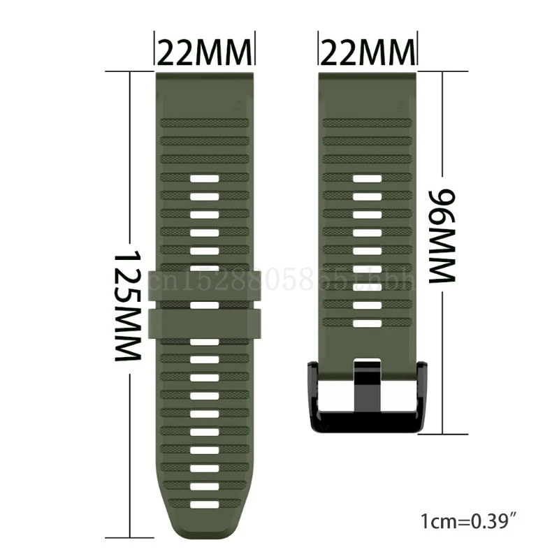 

22mm Watch Strap Silicone Wrist Band for Garmin Fenix6/5/5Plus/Forerunner 935