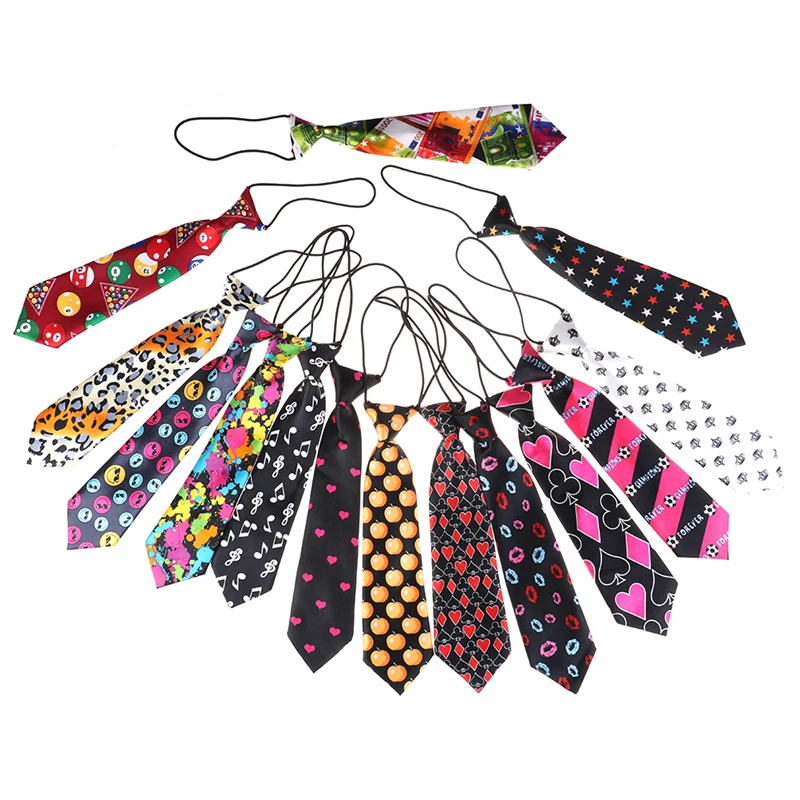 Милый детский галстук для свадебной вечеринки костюм Детский яркий с принтом