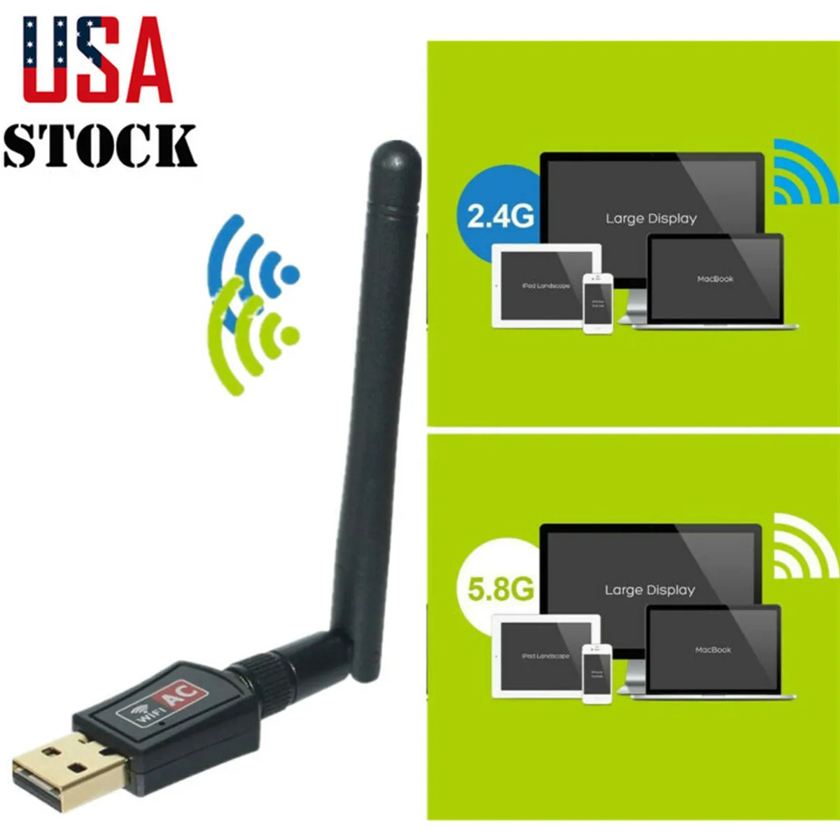 600 Мбит/с двухдиапазонный 2 4/5 ГГц Wi-Fi USB беспроводной LAN адаптер сеть с CD-драйвером