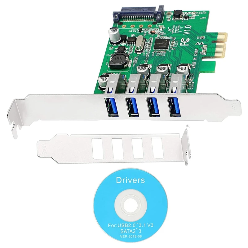 

Плата расширения PCI Express на USB 3,0, 4 порта, с 15-контактным разъемом SATA