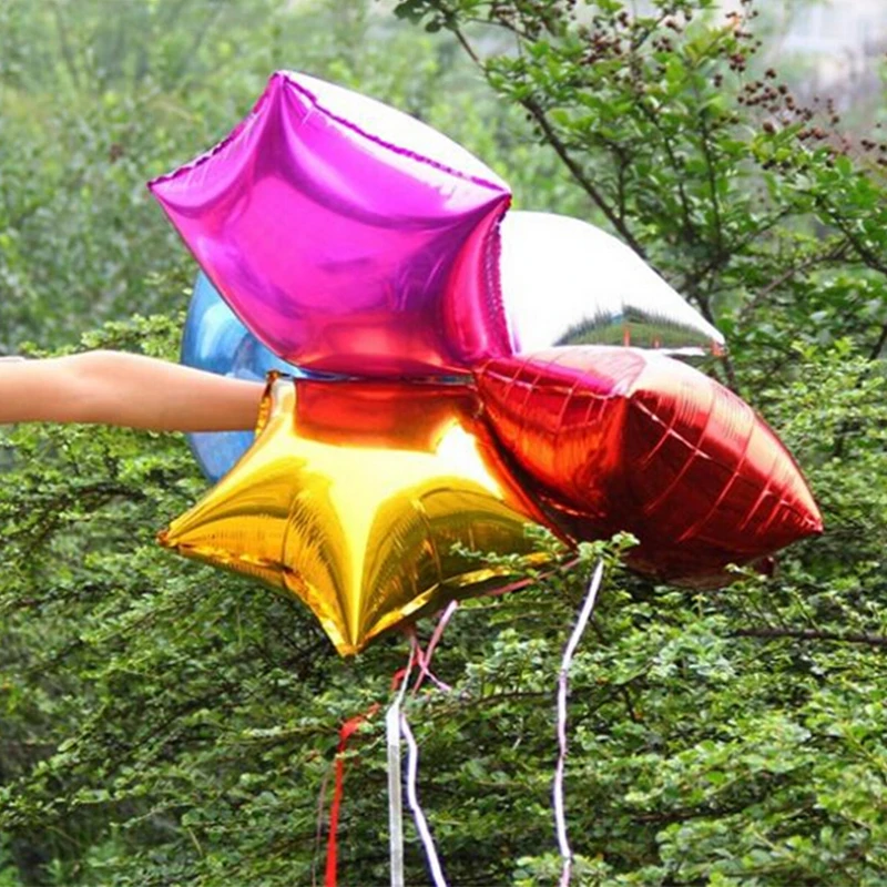 

10pcs/lot Foil Star Shape Balloon Metallic For Wedding Birthday Party Inflatable Ballons Decoration Globos Metalicos Party Decor