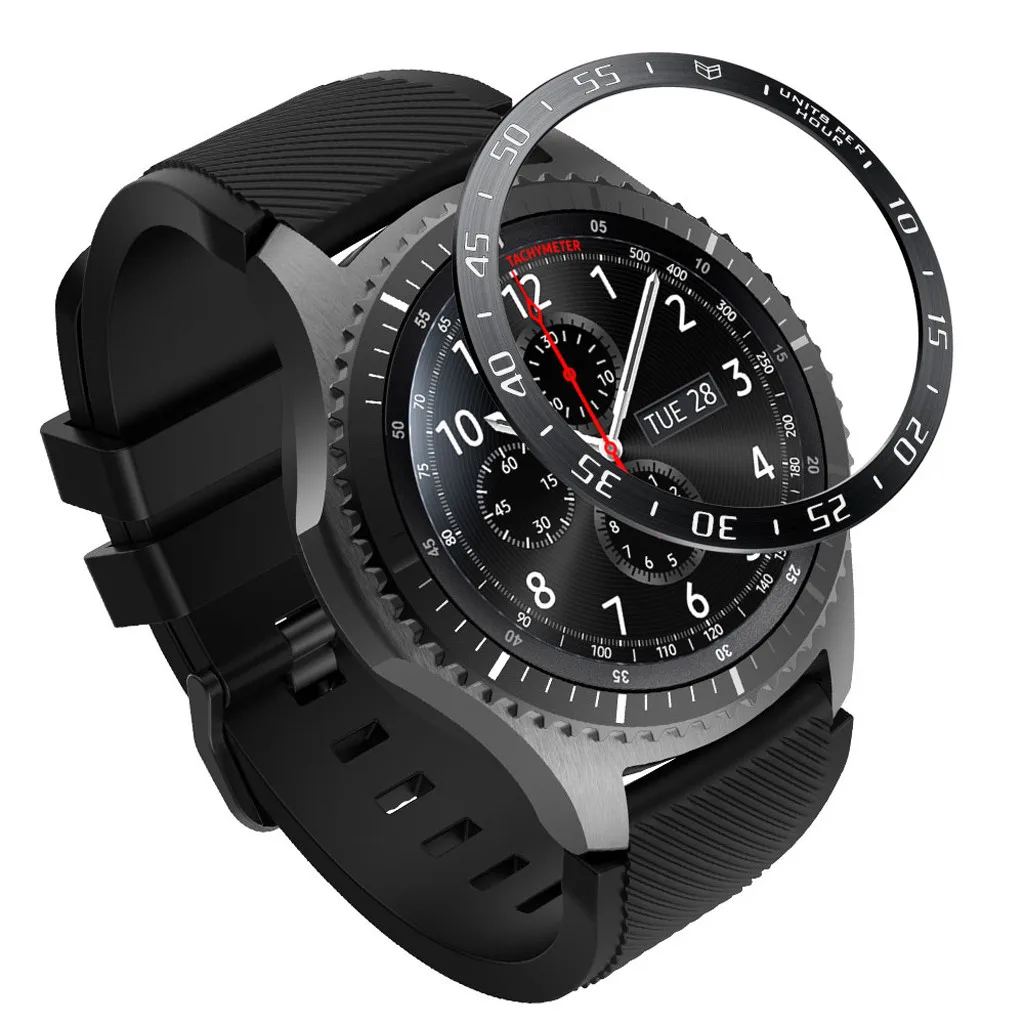 Ouhaobin ободок кольцо для samsung gear S3 Frontier клейкая крышка против царапин металлический