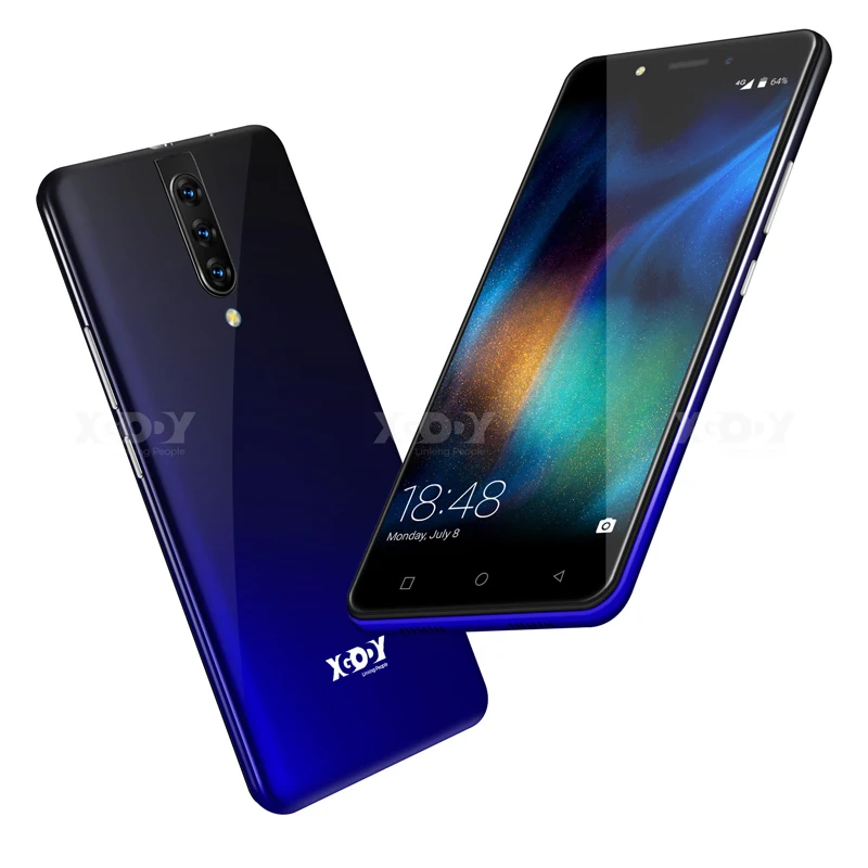 Black Gradient Blue XGODY 4G Dual Sim смартфон Android 9,0 5," 18:9 HD полный экран 2 Гб 16 Гб MTK6737 четырехъядерный 5 Мп камера 2800 мАч мобильный телефон K20 - Цвет: Black Gradient Blue