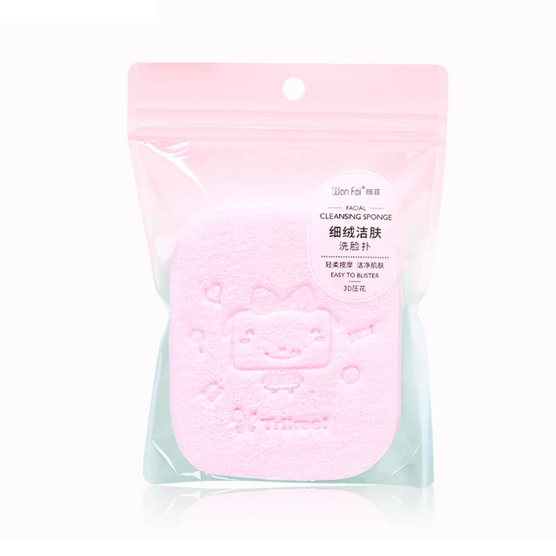 1 шт. 2 цвета натуральная водоросли очищающая смывающая губка для лица модные