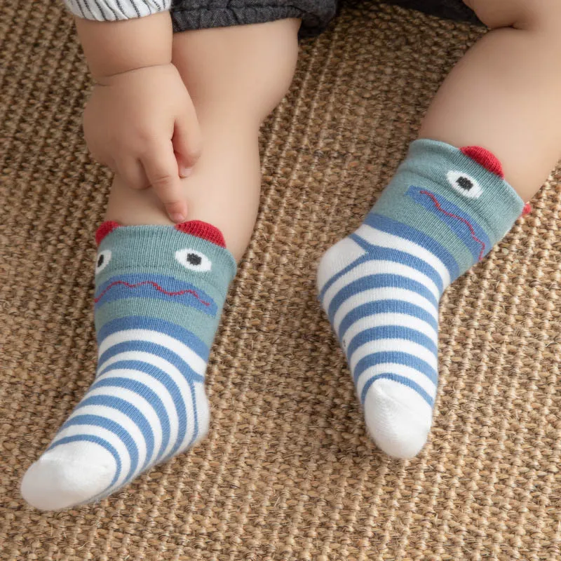 Soft Cotton Boys Girls Socks Baby Socks5 pcs Cute Cartoon Pattern Kids For Boy Girl 7 Kinds Style Suitable 1-12Y | Детская одежда и