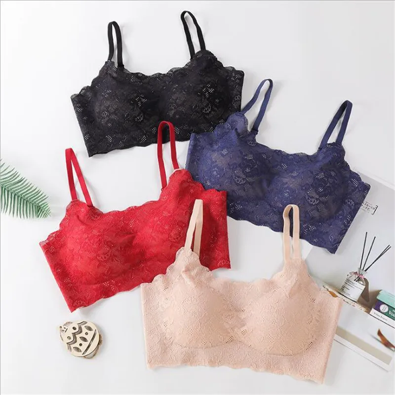 Регулируемые кружевные женские бюстгальтеры тонкое нижнее белье беспроводные