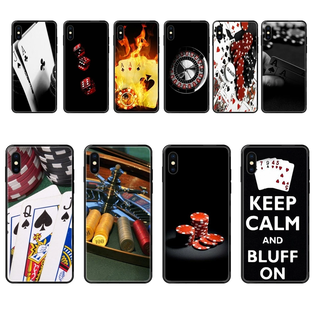 For Redmi 3S 4X 4A 5 5A 6 6A 7 7A 8 8A 8T 9 9A K20 K30 S2 Y2 Pro Plus Ultra Poker Casino Pattern Buy Tpu Black Soft Phone | Мобильные