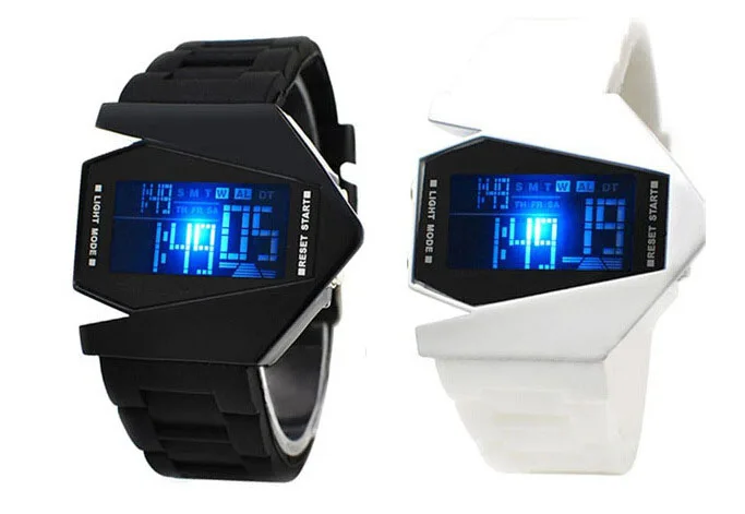 Часы наручные цифровые со светодиодной подсветкой люксовые спортивные с