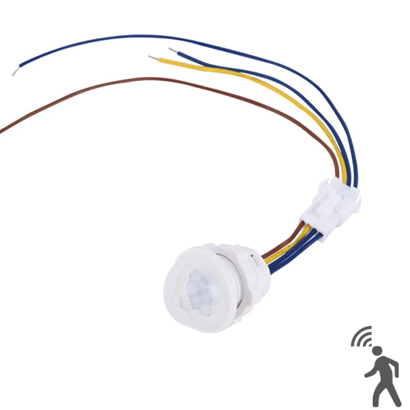 

Mini PVC White Sensor Detector Smart Switch 110V 265V LED PIR Infrared Motion Sensor Detection Automatic Sensor Light Switch