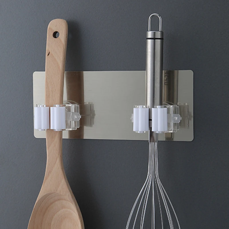 2Pcs Wall Mounted Mop Organizer Holder RackBrush Broom Hanger Hook Kitchen bathroom Strong Hooks | Дом и сад